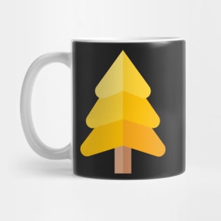 yellow pine tree icon Mug